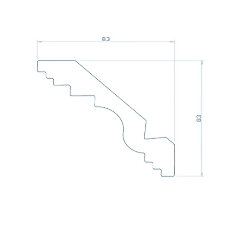 Cornice/Coving 507 Dental 120mm x 2.9m White - Image 2