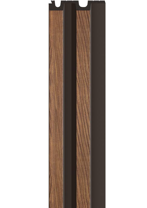 Vox Linerio L-Line Mocha Wood Style Slat Panel | www.rockwellbuildingplastics.co.uk
