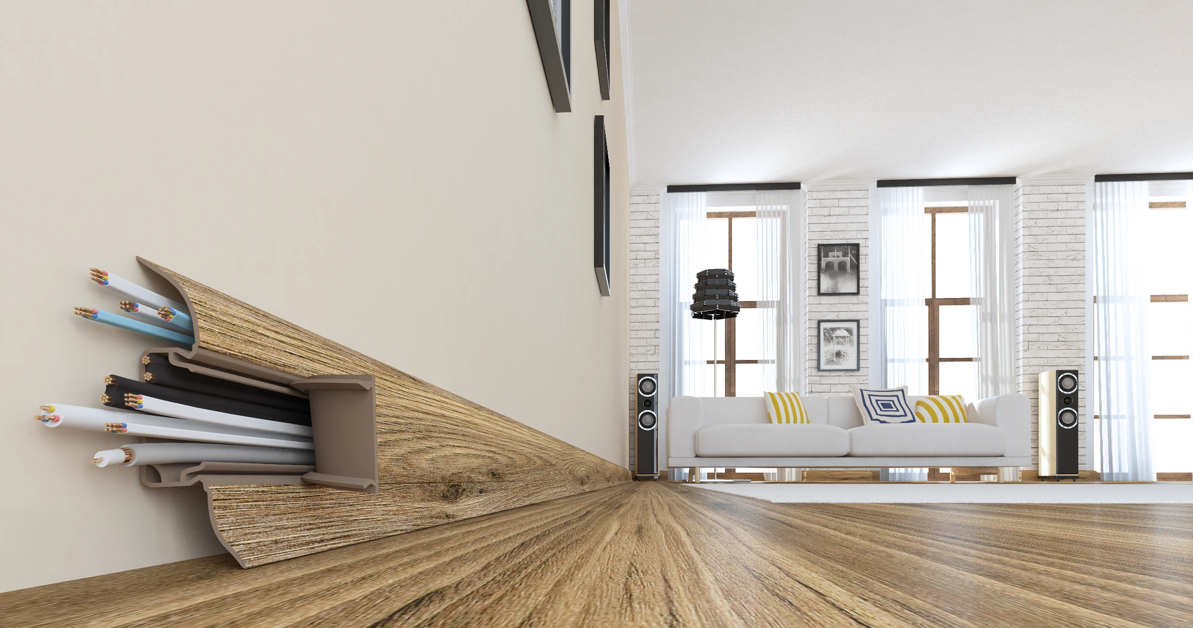 Magnum Skirting Trunking 807 Pine 2.5m - Image 2