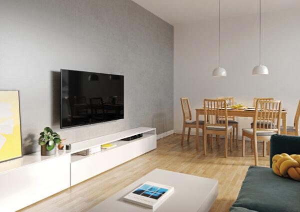 SPC Solid Wall panels in Concrete Light