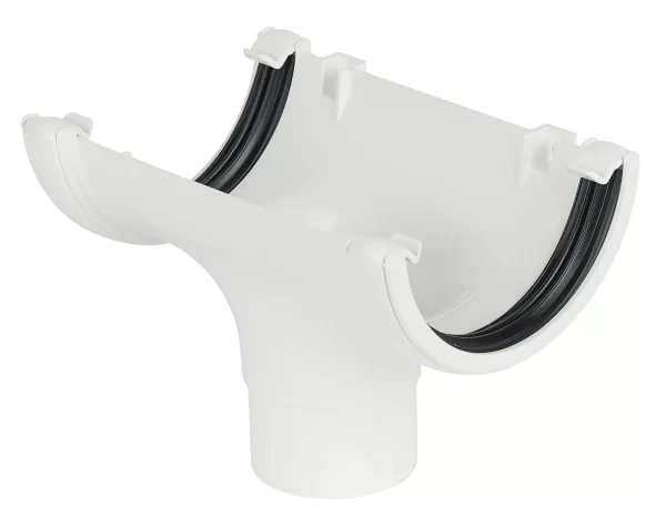 Floplast Half Round Running Outlet_White