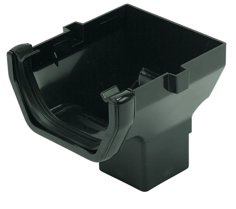 Floplast Square Stopend Outlet_Black