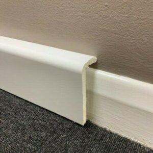 Skirting Board Cover Plain White UPVC