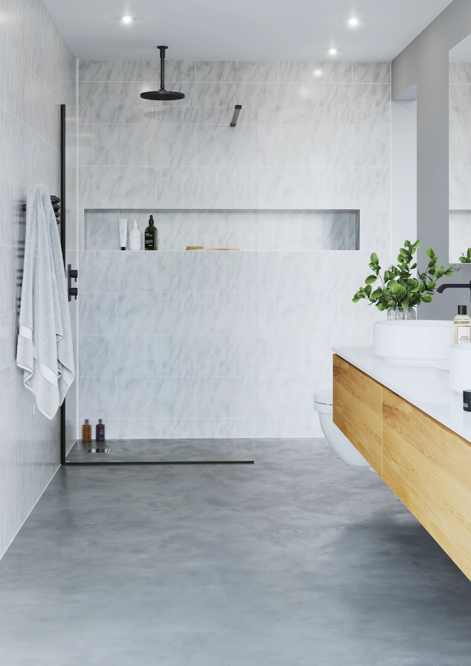 Geo Panel Light Grey Gloss-Tile