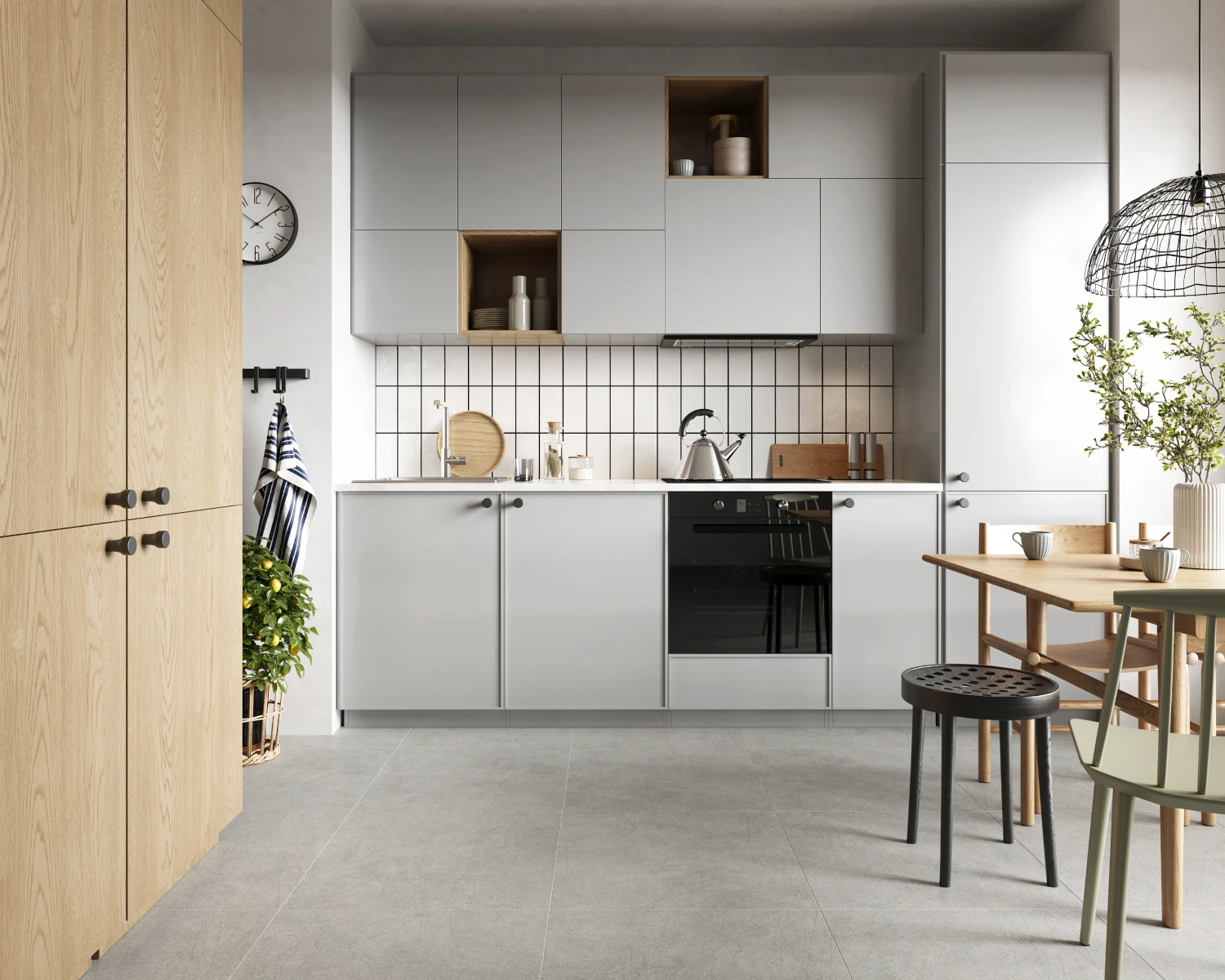 SPC Flooring - Concrete Light - 600mm x 600mm - Pack of 4 - Image 4