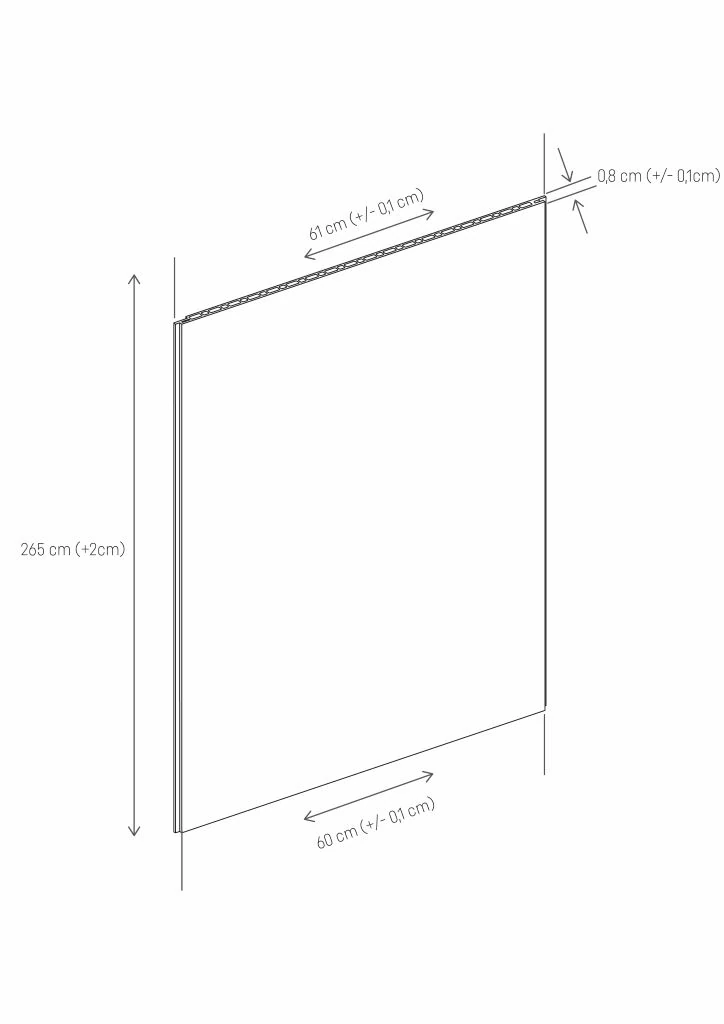 Vilo MPC XL Panel 600mm x 2.65M Brushed Steel - Image 3