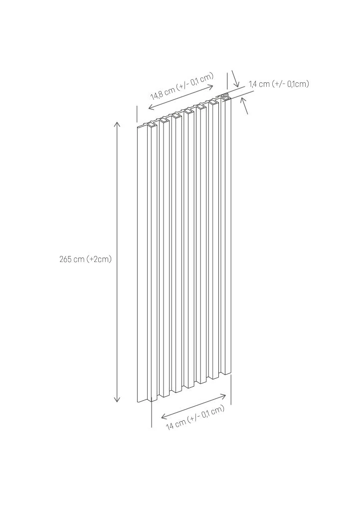 Vilo MPC Slat Panel Small 148mm x 2.65M Deep Grey - Image 4